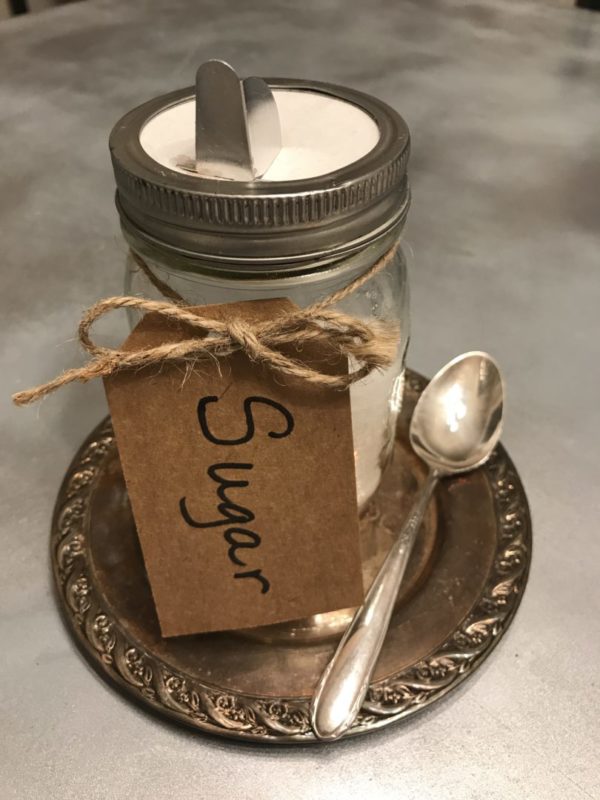Sugar jar with salt box lid