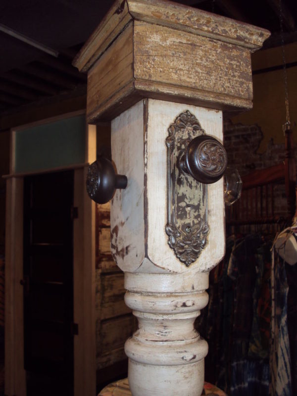 Rustic Column with door knobs