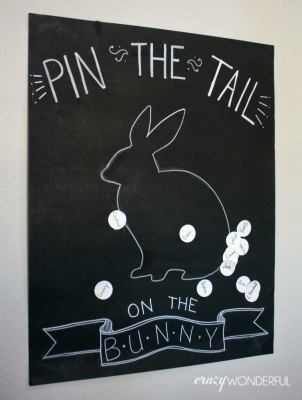 Easter Party Games Pin the Tail on the Bunny