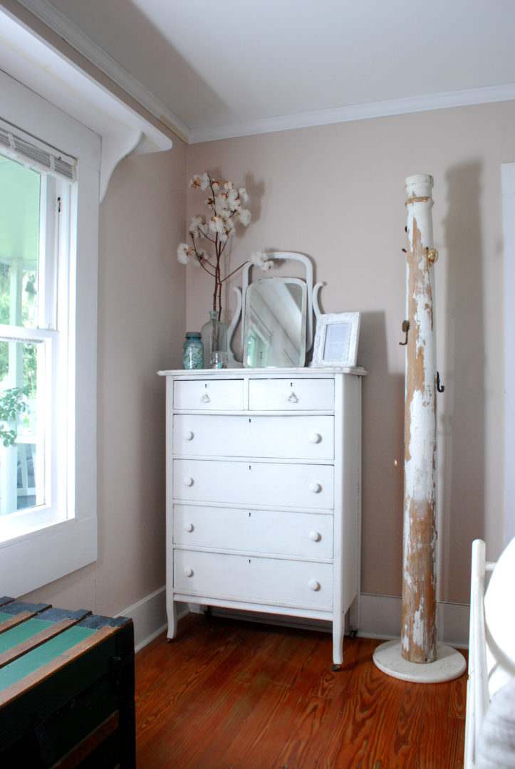 vintage chest of drawers with chalk paint by CountyRoad407.com