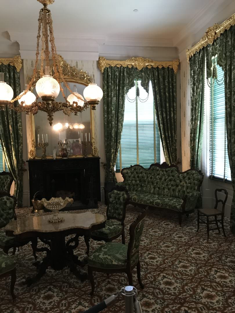 Lavish formal living room inside Melrose Mansion