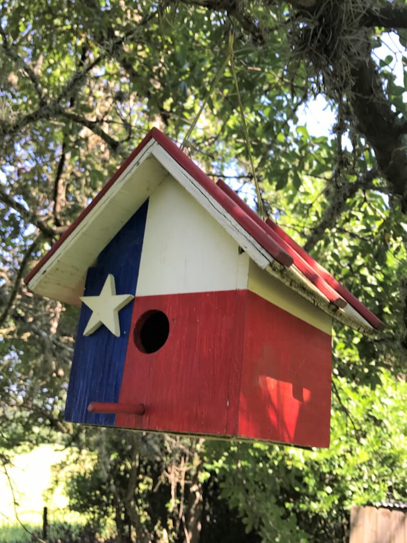 Painted Texas Flag birdhouse