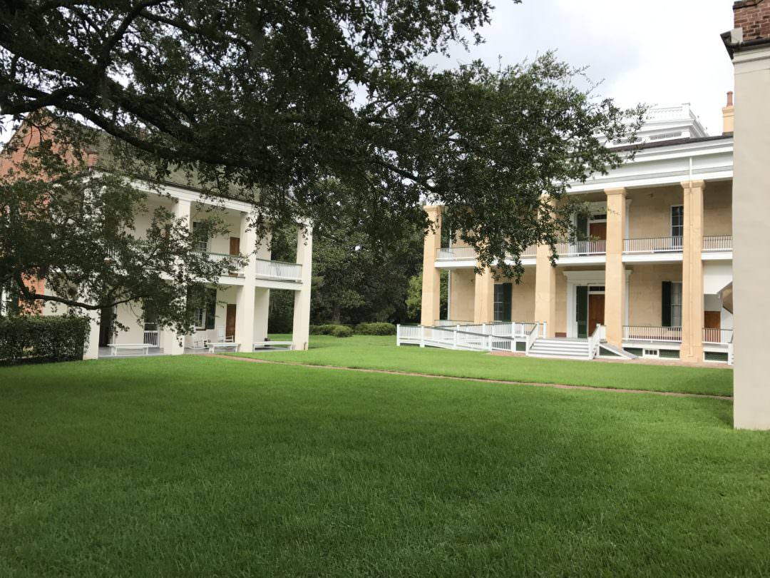 Back view of Melrose Mansion and Dairy and Laundry buidling 