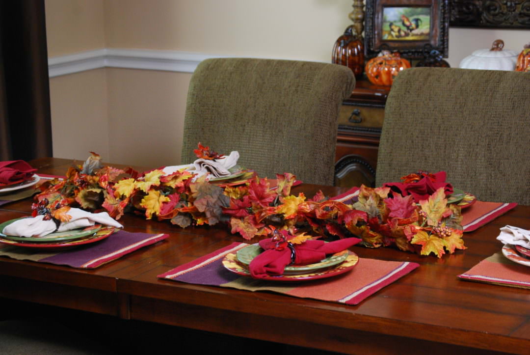 3 different looks for a fall centerpiece idea using only 1 strand of garland