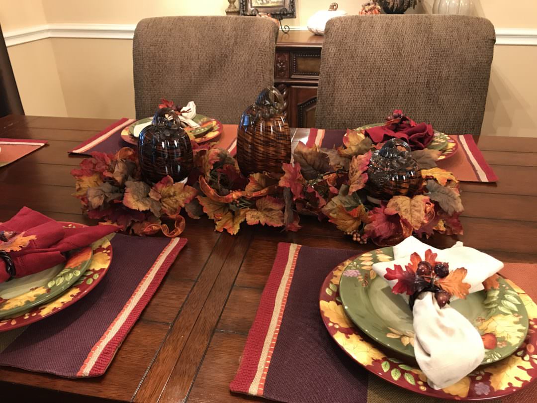 Fall Garland used with 3 different centerpiece looks by County Road 407