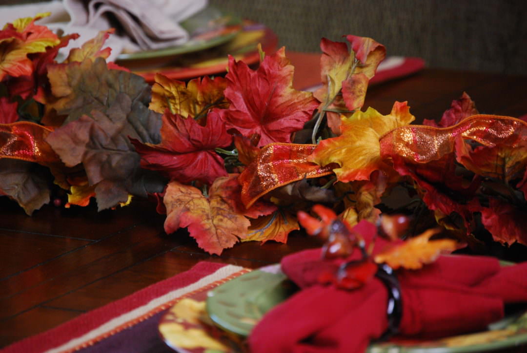 garland strand with added ribbon for personalization