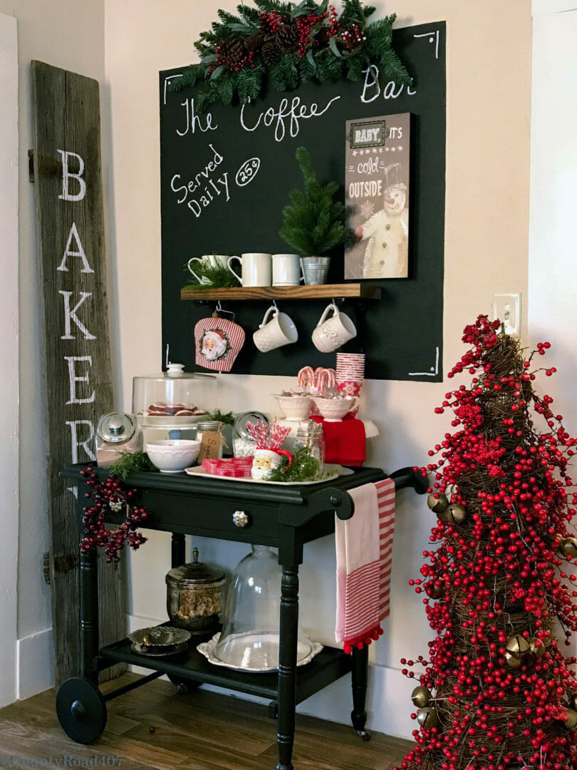 Christmas Coffee Bar Decor and DIYs and ideas for your home