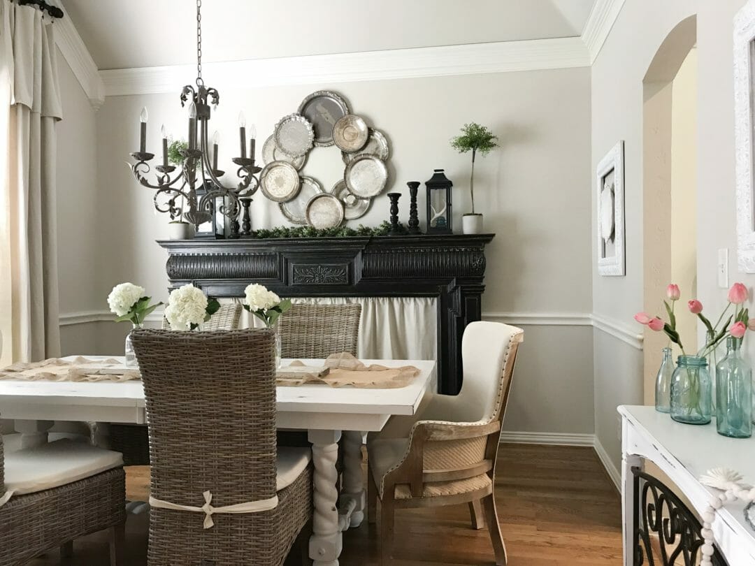 A modern farmhouse dining room by CountyRoad407.com