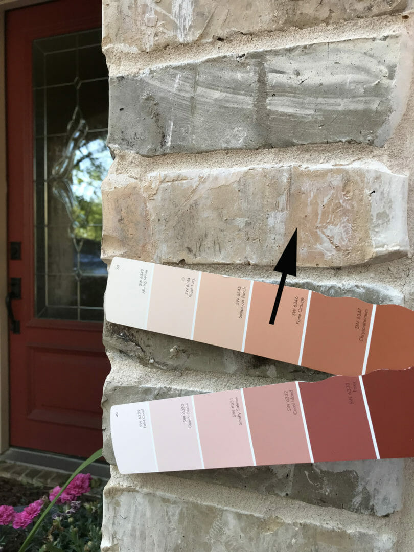How to easily choose exterior paint colors for the front door by looking at the brick