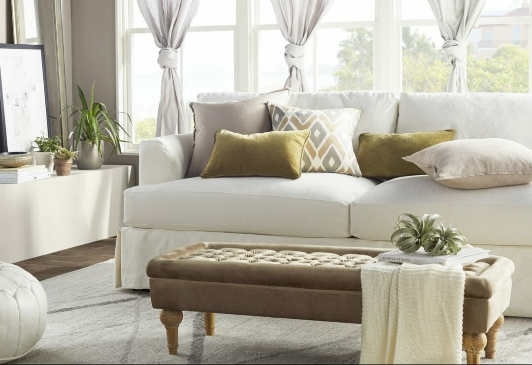 A farmhouse sofa choice by CountyRoad407.com