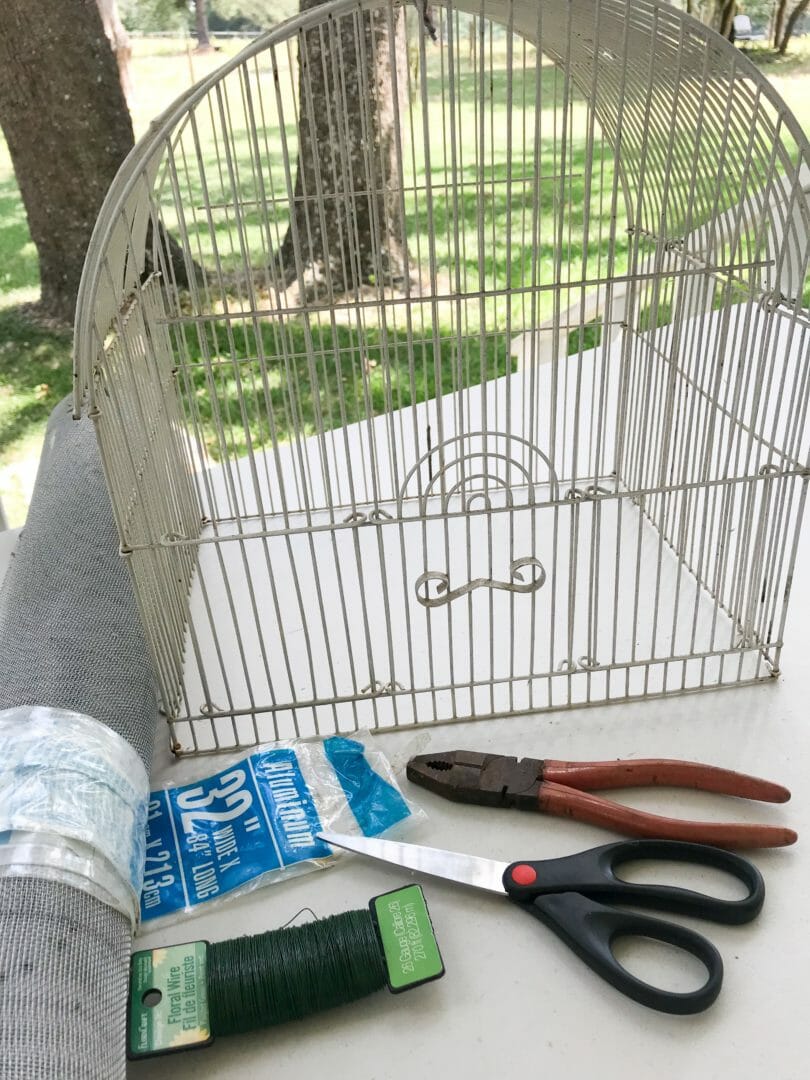 DIY Vintage Birdcage Food Tent by CountyRoad407.com