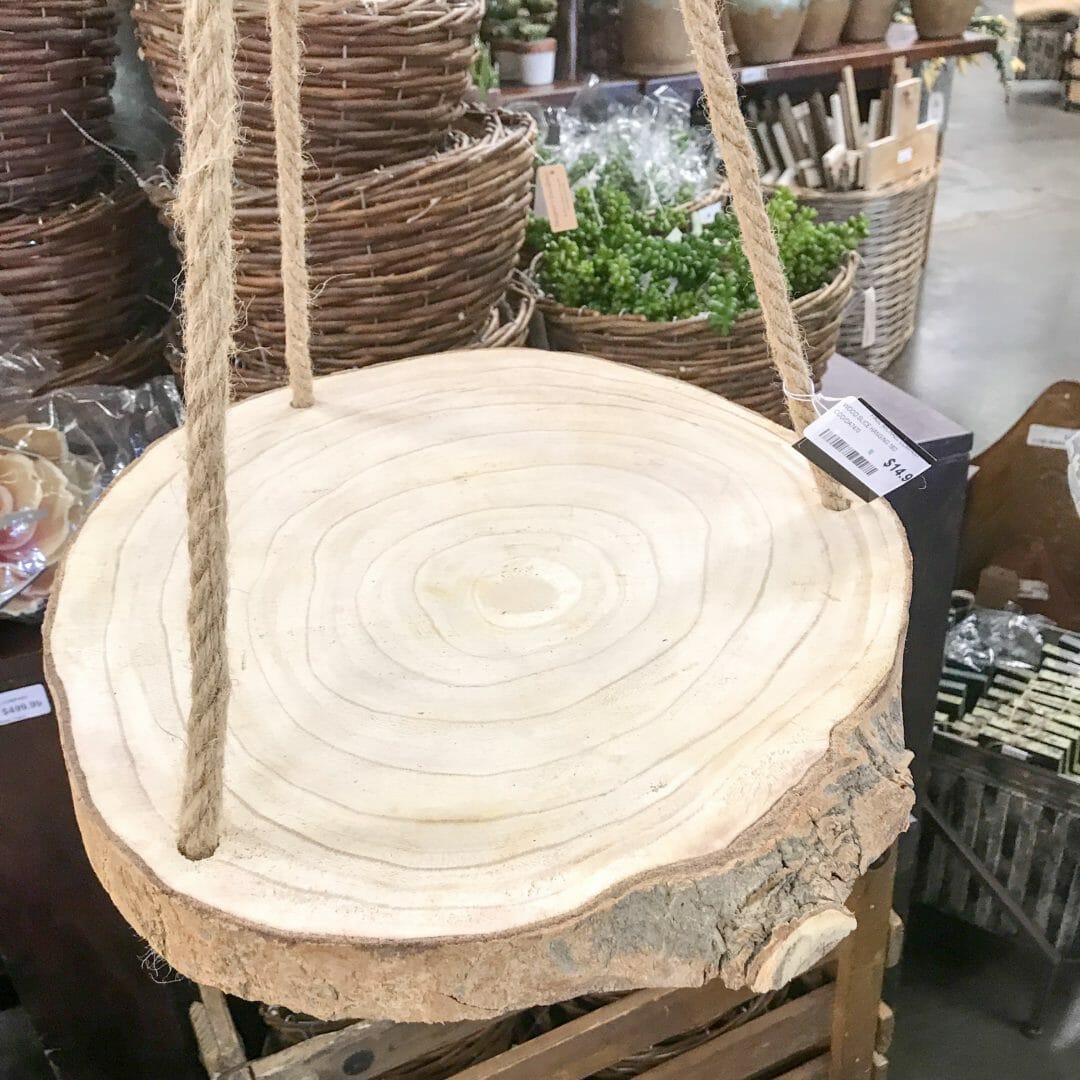 Wooden slice table found in Canton TX. First Monday Trade Day tips by CountyRoad407.com