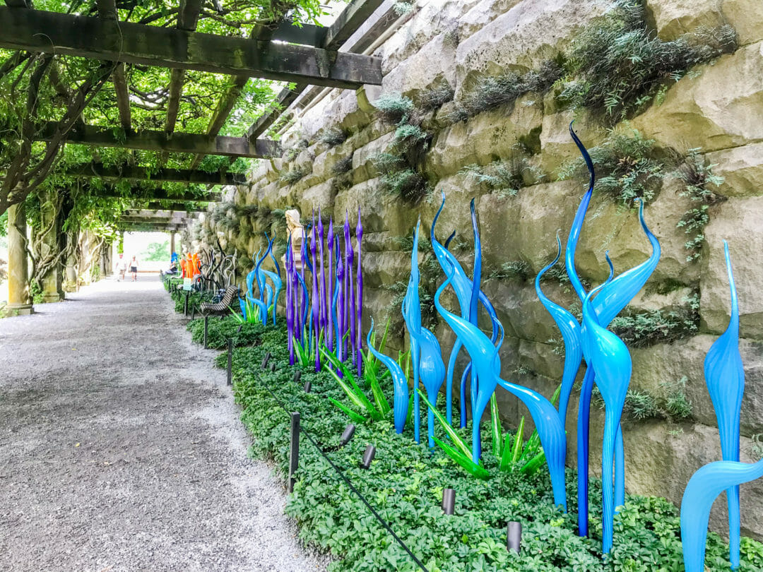 Pergola with a Chihuly exhibit at the Biltmore Estate in NC by CountyRoad407.com