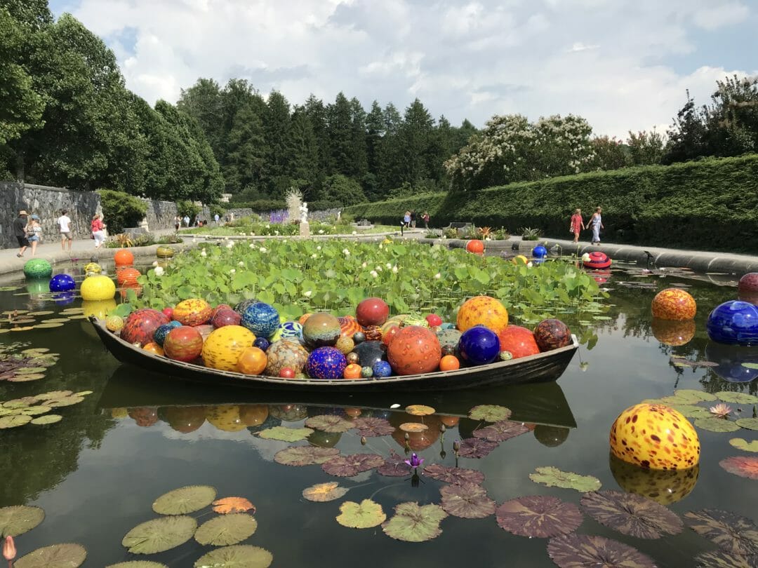 The Float Boat by Chihuly in the Italian Garden at the Biltmore Estate by CountyRoad407.com