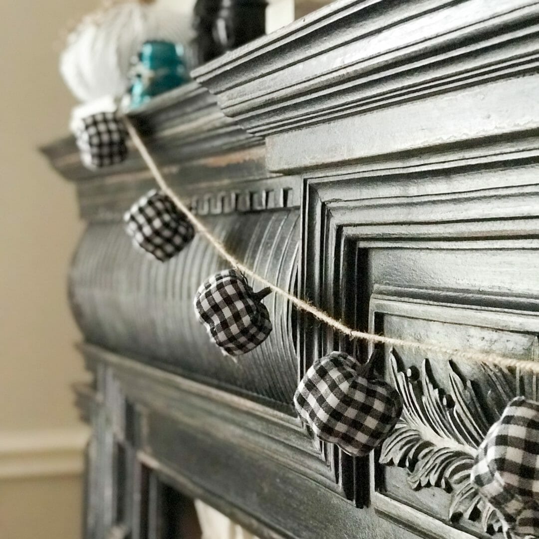 subtle color for a neutral fall mantel by CountyRoad407.com