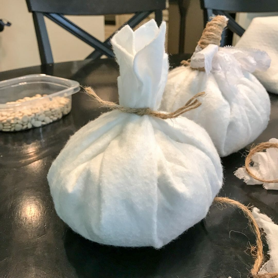 No sew fabric pumpkin in just a few steps by CountyRoad407.com