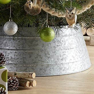 tree collar from Crate and Barrel for a perfect farmhouse Christmas by CountyRoad407.com
