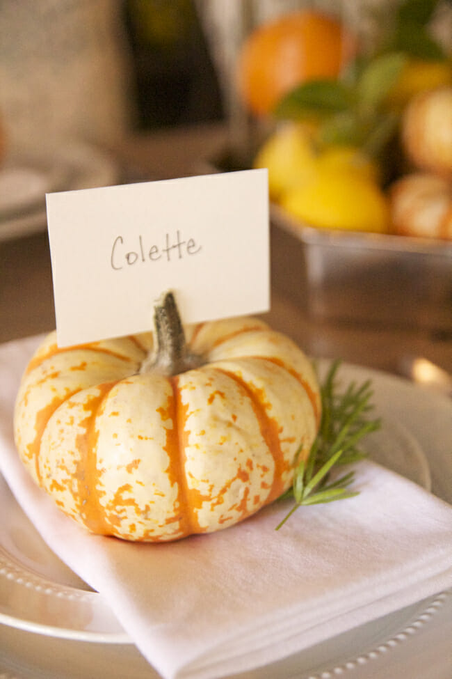 Placecard ideas for Thanksgiving by County Road 407.com