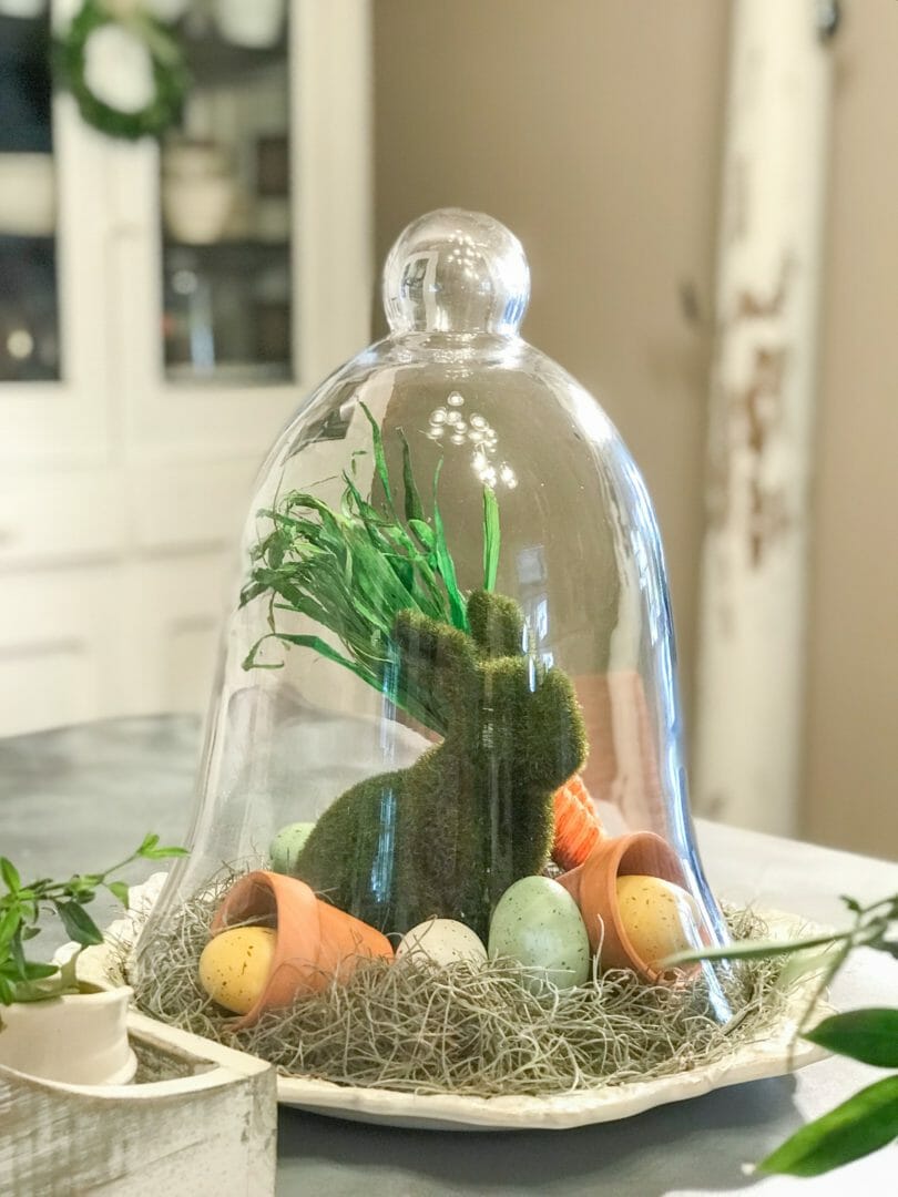 How to make an Easter Cloche in 4 Easy Steps by CountyRoad407.com #Cloche #Easter #EasterCloche #ClocheIdeas #EasterClocheIdeas #EasterIdeas 
