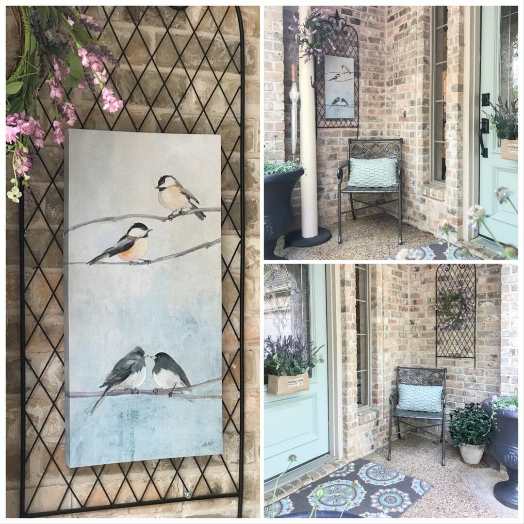 Our frontyard and porchette refresh by CountyRoad407.com #Springporch #Springdecor #yard #porchette #porchdecor #springrefresh #countyroad407