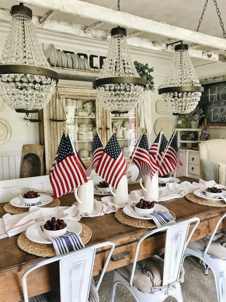 Last minute Patriotic Centerpiece ideas gathered by CountyRoad407.com #July4th #patrioticcenterpiece #patriotic #redwhiteandblue #Centerpieceideas #countyroad407