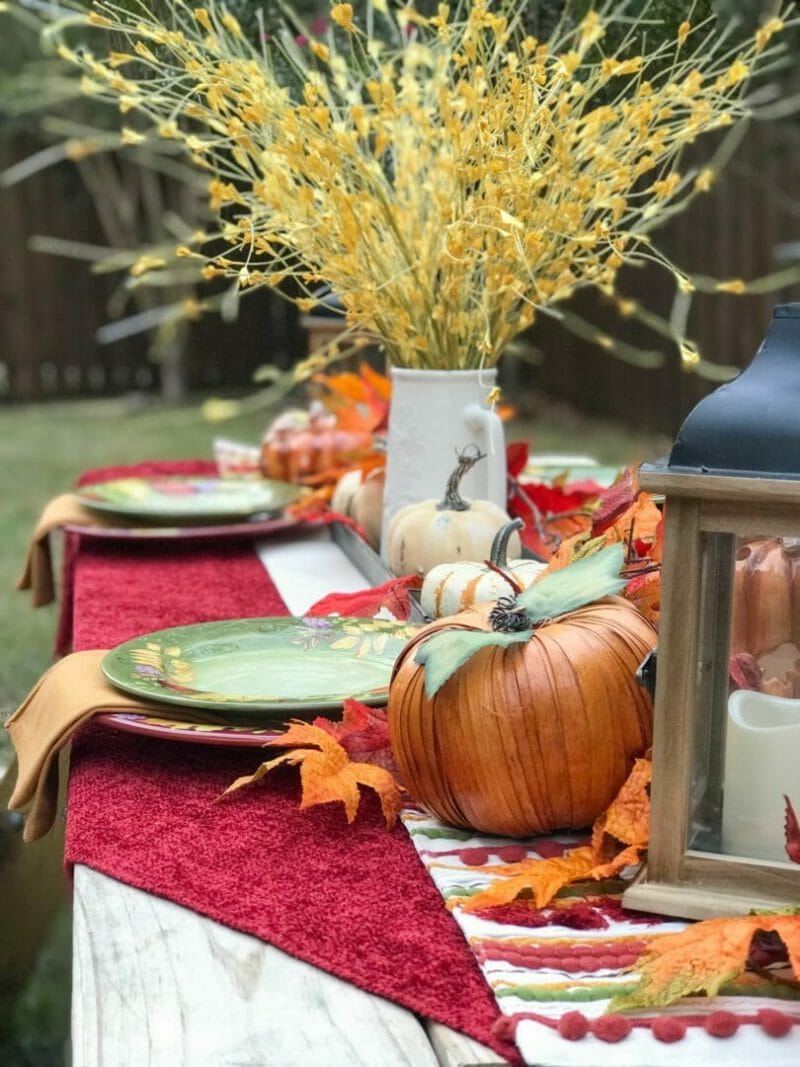 A Colorful Fall Outdoor Tablescape - County Road 407