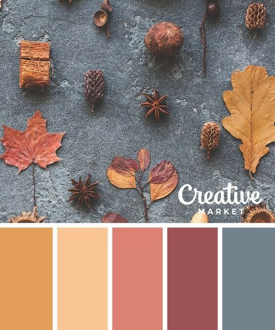 Great Fall color combinations to get us excited about fall gathered by CountyRoad407.com #fall #fallcolors #fallcolorideas 
