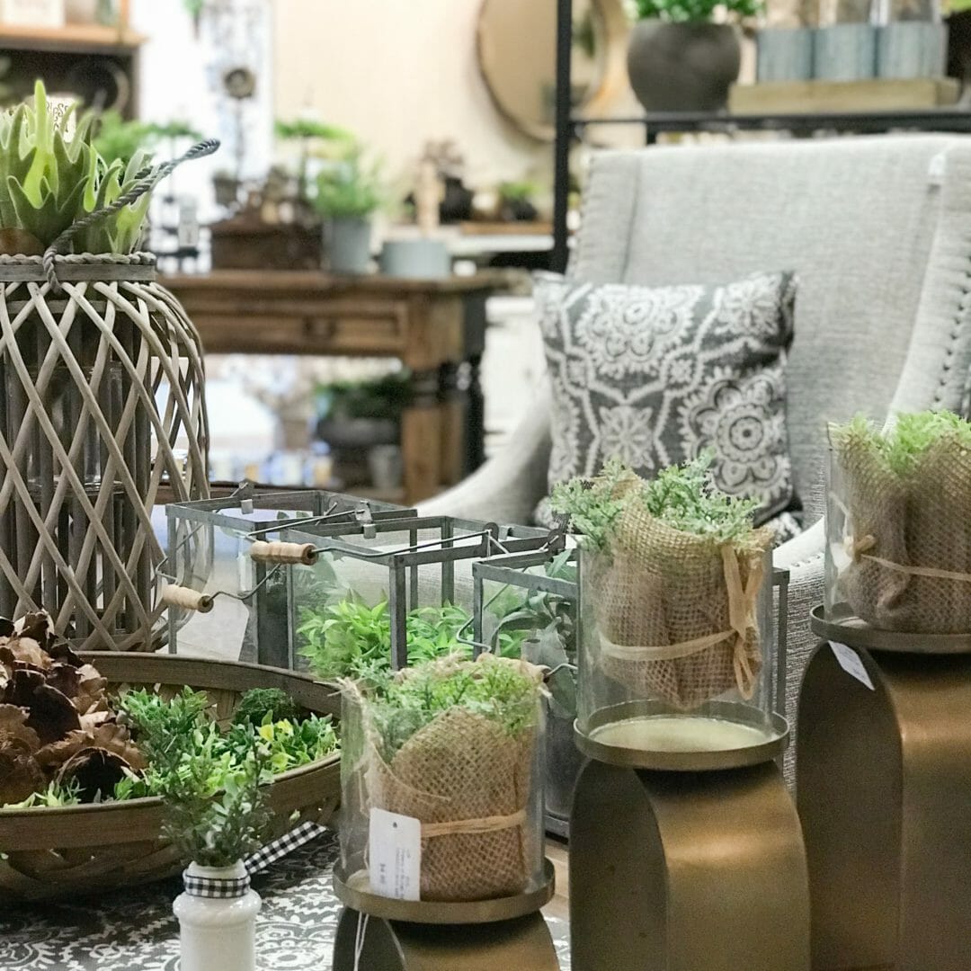 Coffee table vignette at Kerr's Home