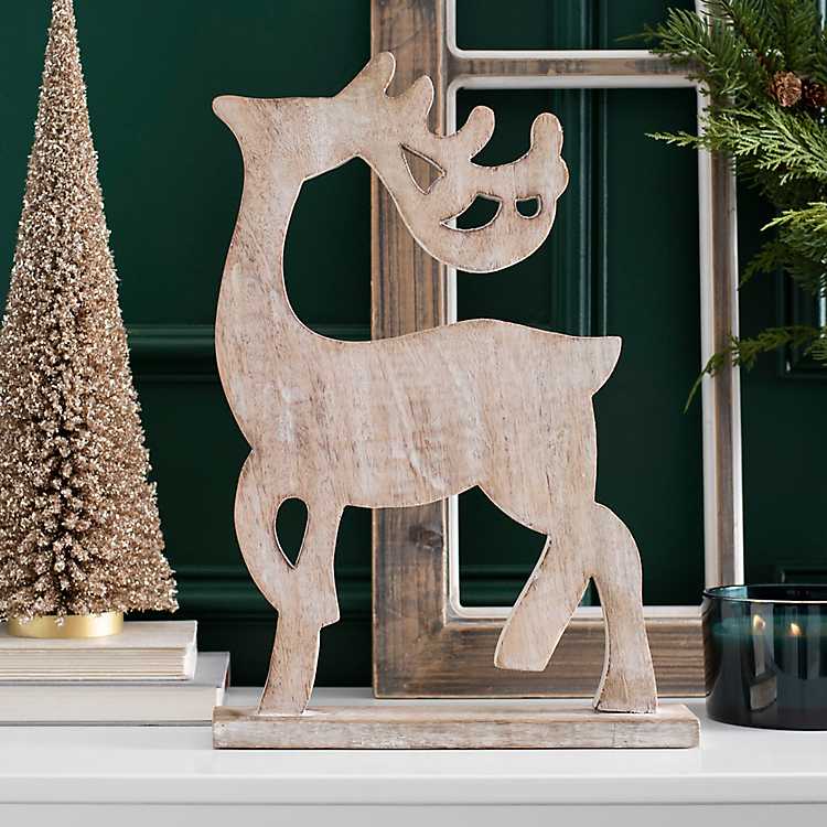 wooden deer from Kirklands