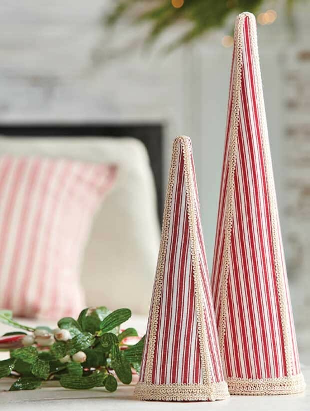 stripe ticking cone trees