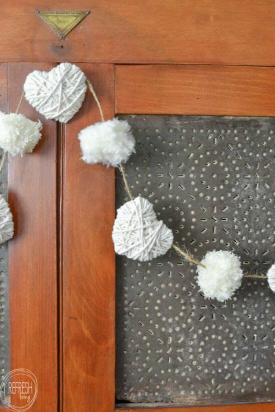 white valentine garland by Refresh Living