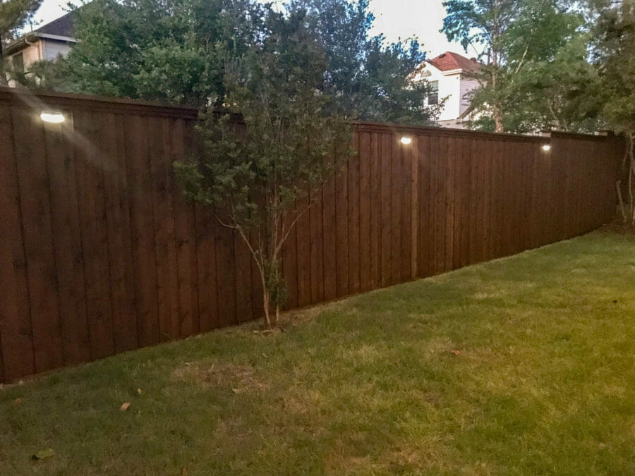 Adding Solar Lights To The Back Fence, Backyard Solar Lights For Fence