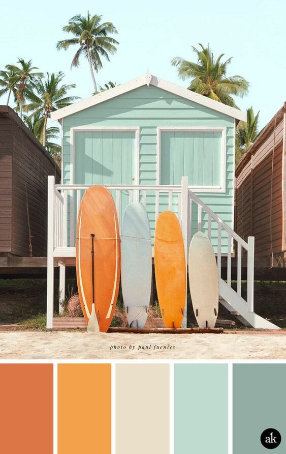 beach house with surf boards