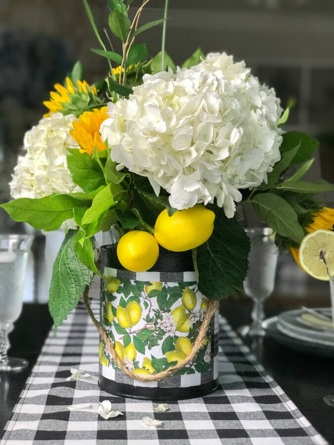 lemony centerpiece for summer