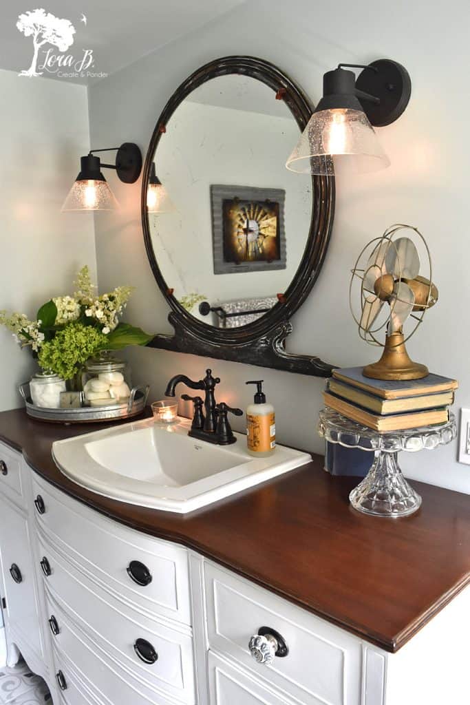 bathroom sink and mirror