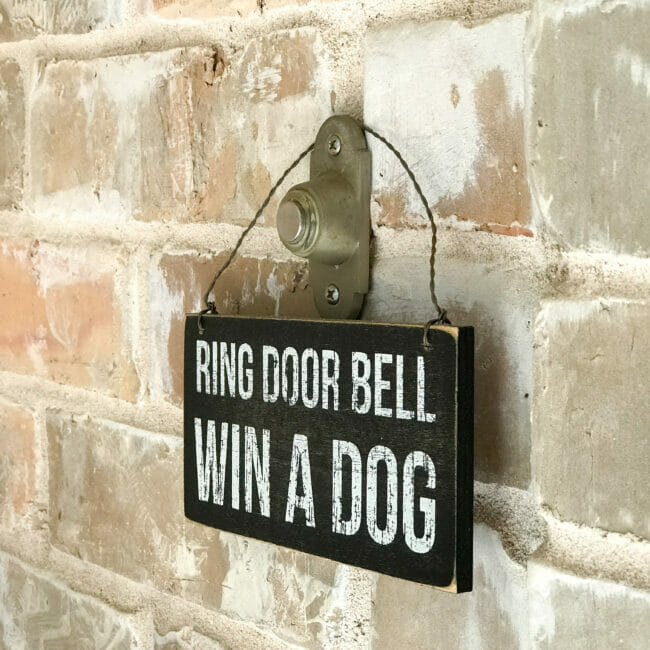 ring doorbell dog sign