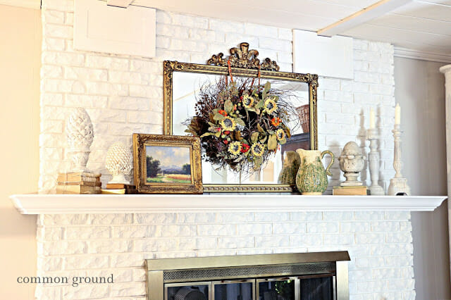 mantel with mirror