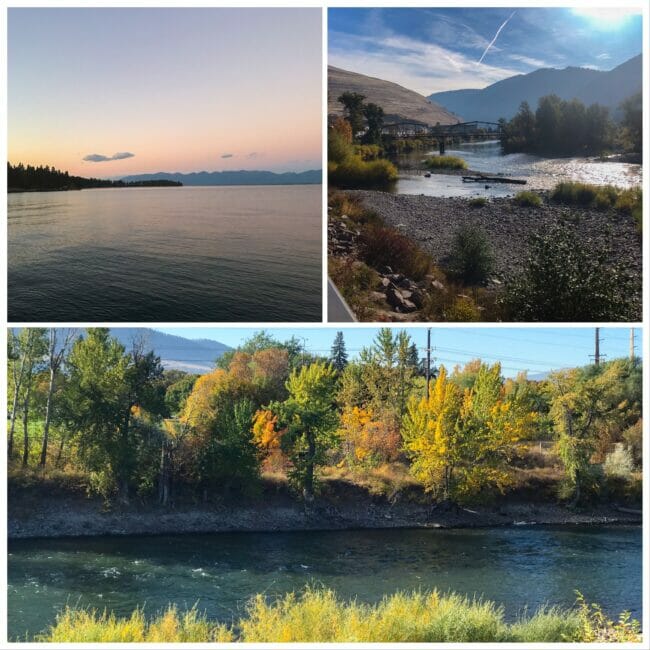 Fall foliage at Lake in Montana