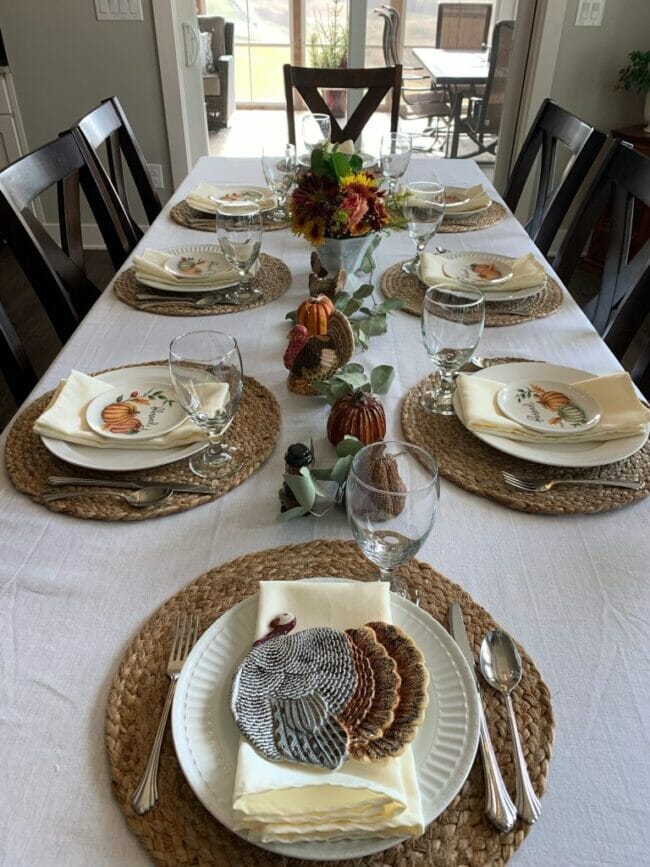 turkey place settings