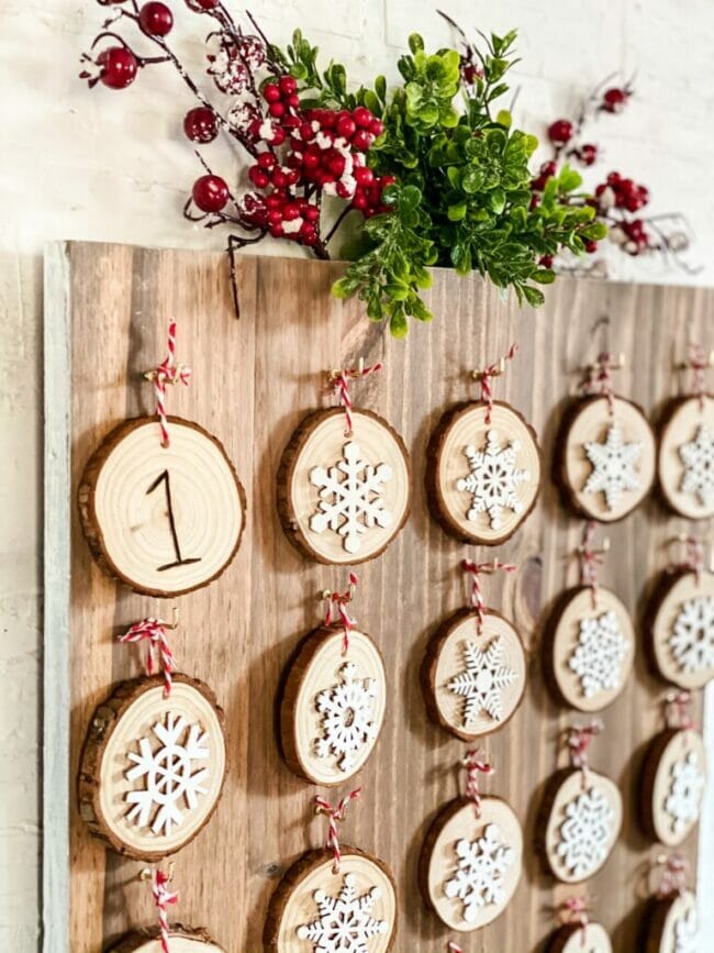 wood advent calendar