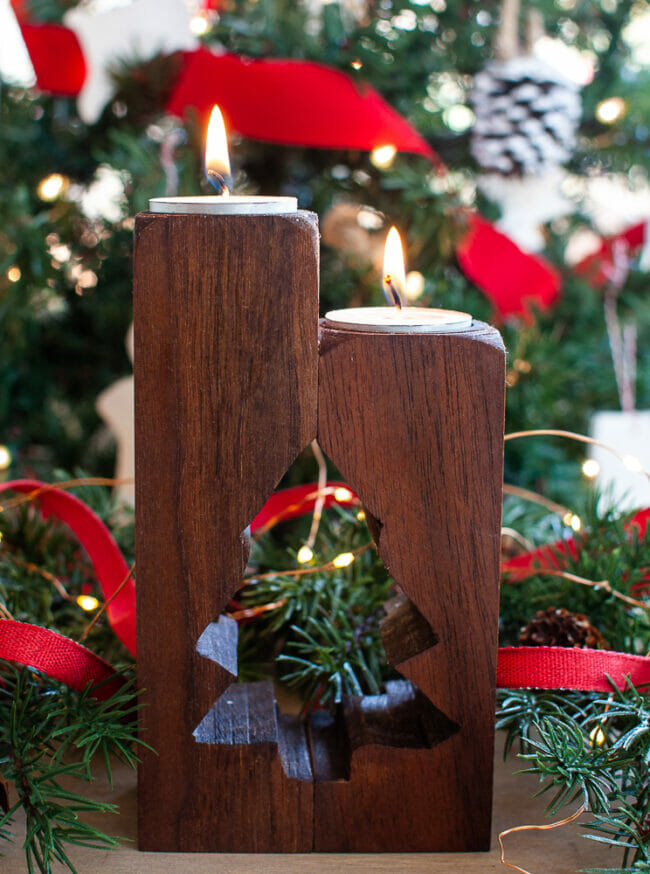 wooden christmas tree