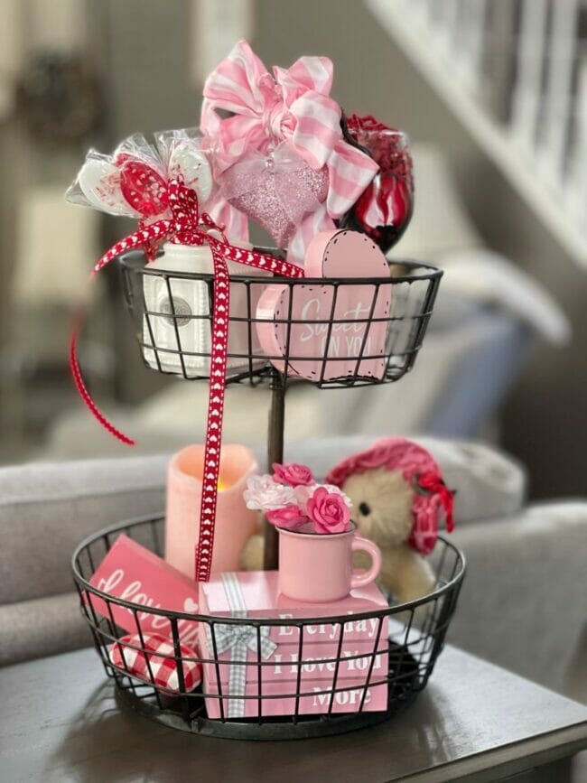 valentine's day tiered tray