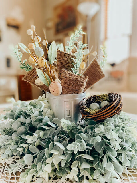 twine carrots and eucalyptus