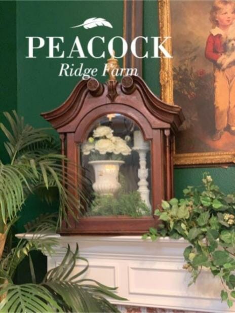 clock on mantel with green wall