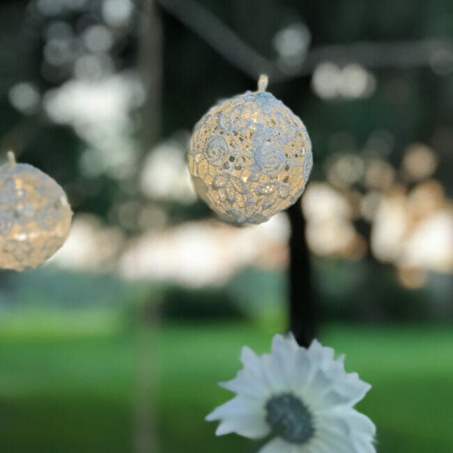 crocheted ball