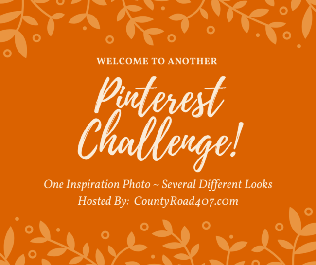 pinterest challenge graphic in orange