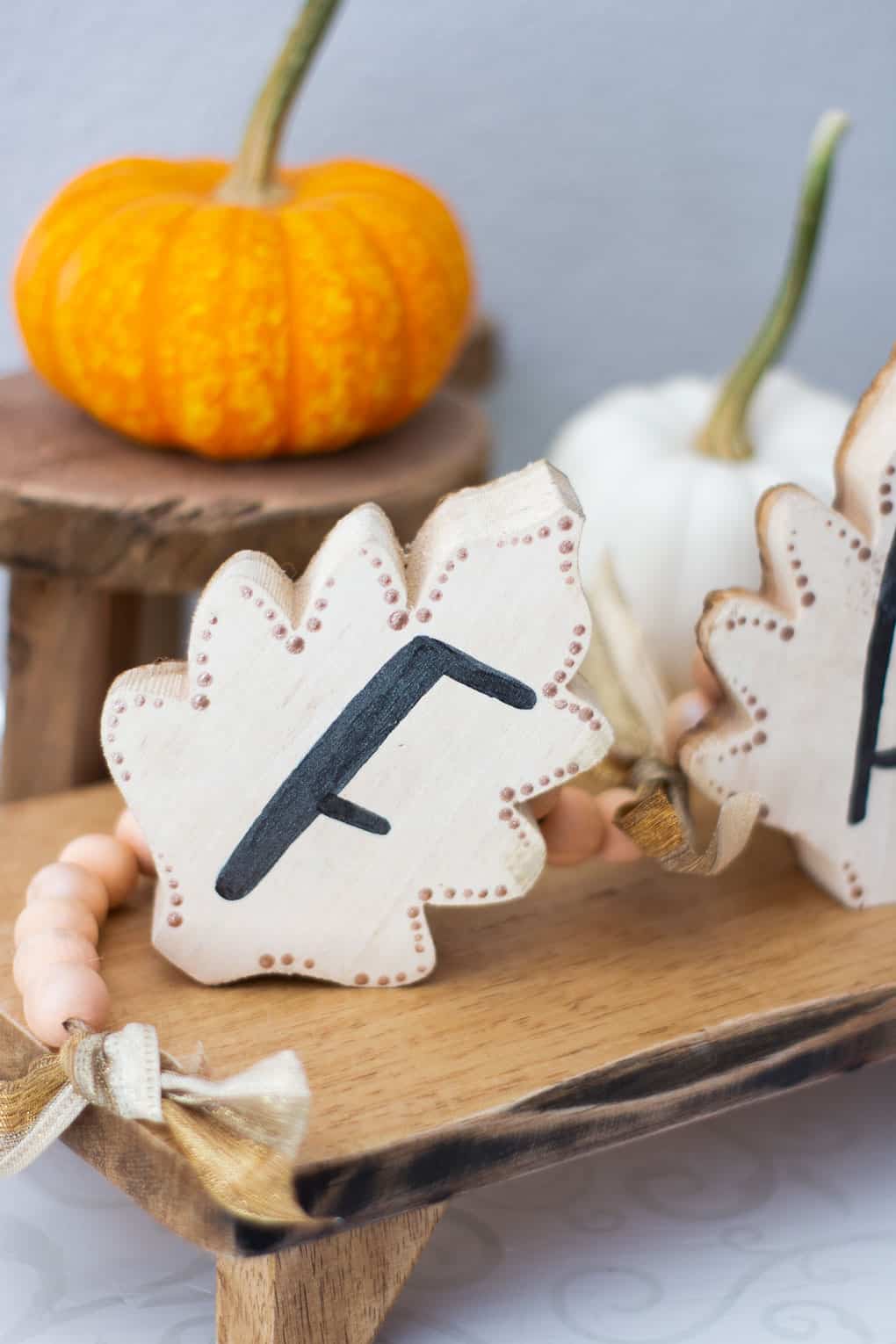 fall wood leaf garland