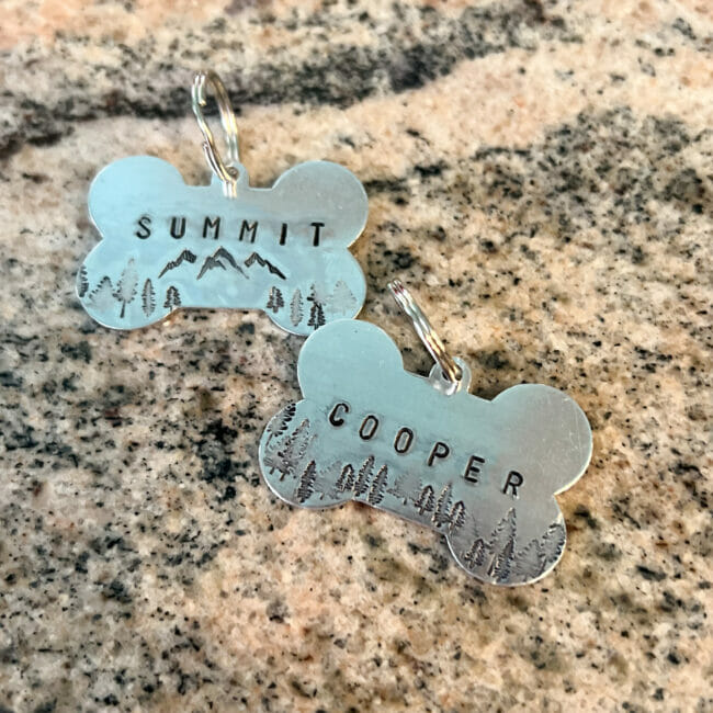 name tags with Summit and Cooper names