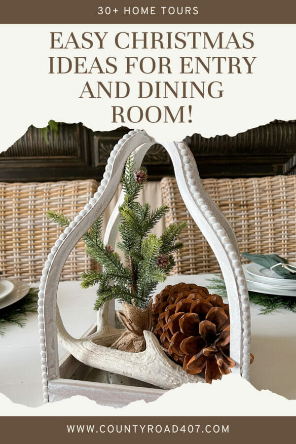 White Christmas Decor Ideas (dining room & foyer) - Artsy Chicks Rule®
