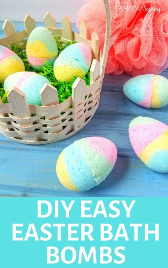 rainbow egg bombs in basket